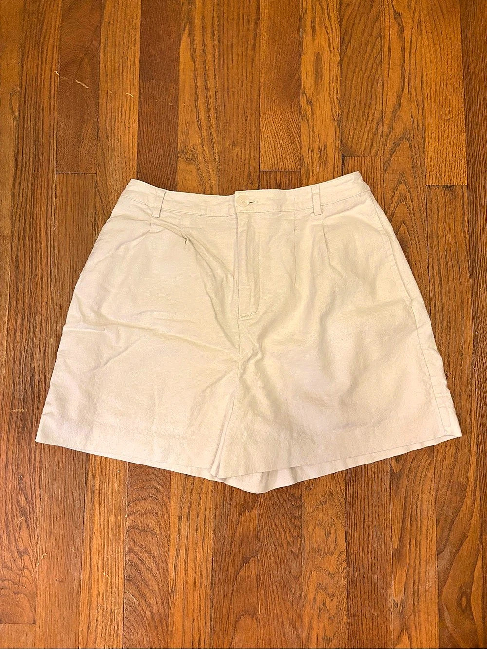 Open Edit High Waist Linen Blend Shorts